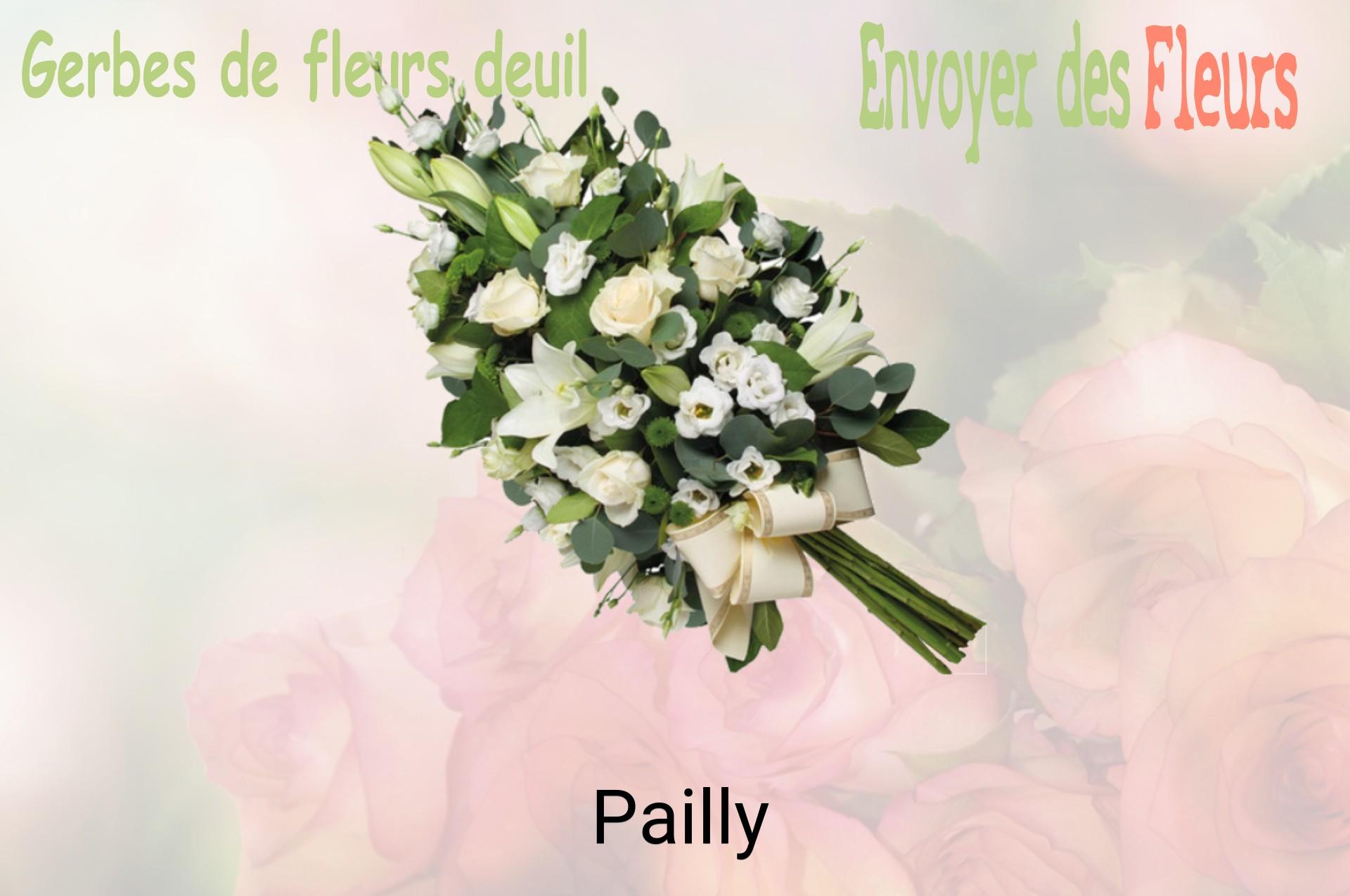 Gerbe de fleurs de deuil livrée à Pailly